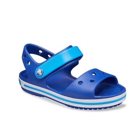 CROCS kids Blue Crocband Sandals - Picture 3 of 7